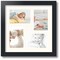 ArtToFrames Collage Photo Picture Frame with 4 - 4x6 inch Openings, Framed in Black with Over 62 Mat Color Options and Regular Glass (CSM-3926-178)